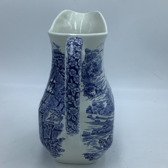 Vintage Enoch Wedgwood England Dickens Coaching Days Hand Engraved Pitcher - Picture 4 of 11